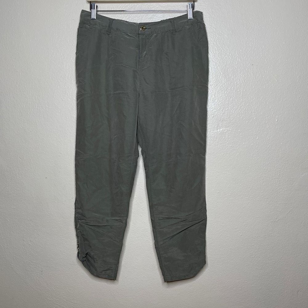 Guess Pants Women's Medium Olive Green Cargo Pockets Casual